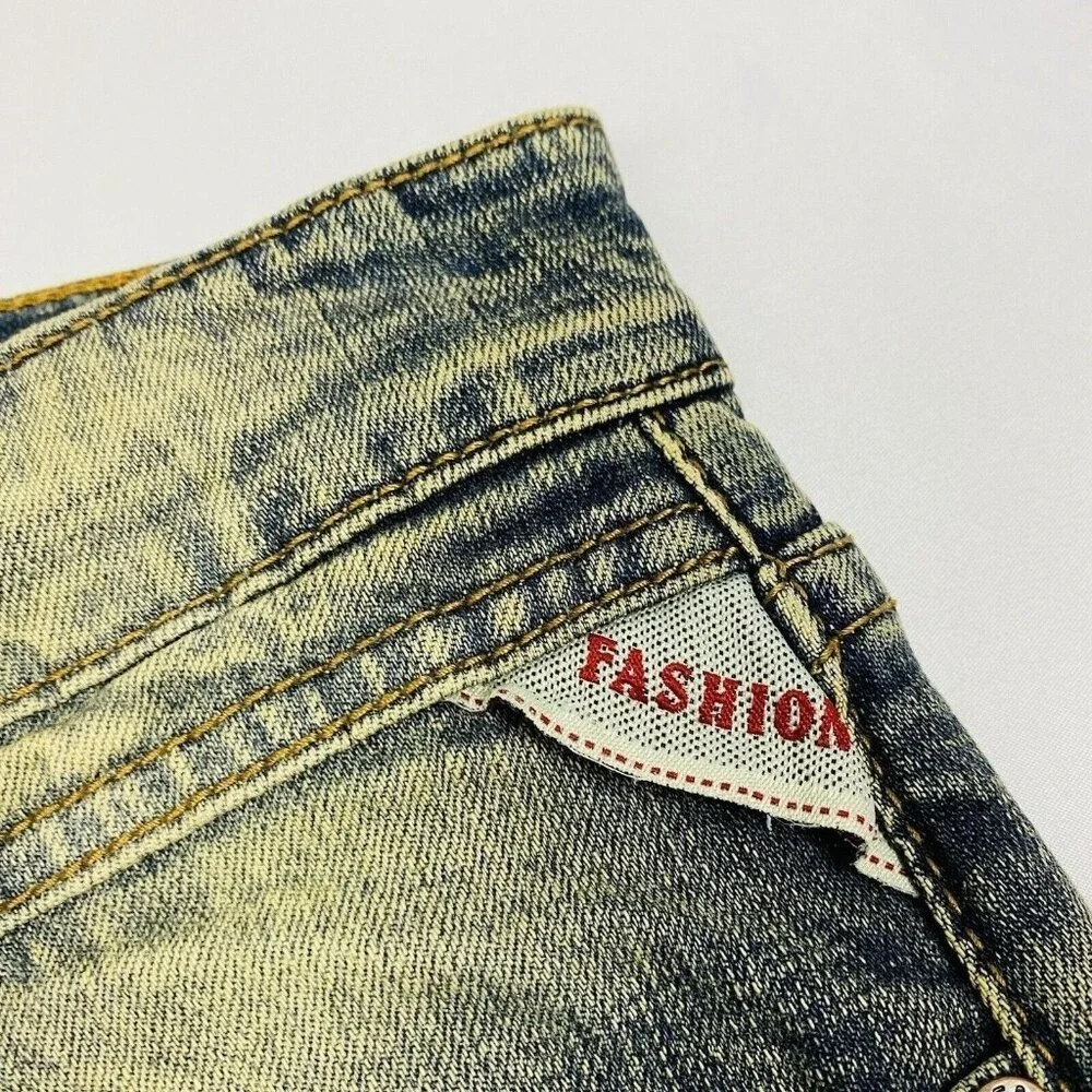 NWT Fashion Jeans Denim Mens Blue Slim Straight 5 Pocket Jeans‎ 26X29